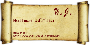 Wellman Júlia névjegykártya